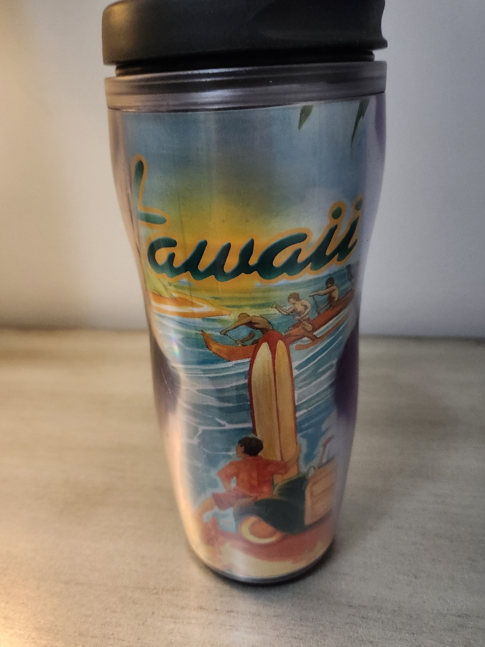 Starbucks Hawaii Surf Travel Tumbler - blue, yellow, orange, purple